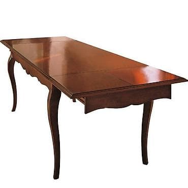 table and chair: Стол обеденный Madeira раздвижной на пикантно изогнутых ножках — 1