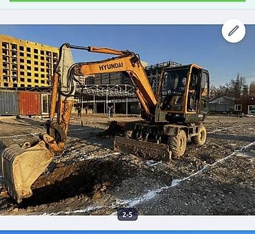 прейскурант цен на строительные работы: Rent out Колёсный экскаватор, 1 тонн, 0,3 м³, Почасово — 6