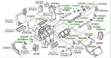 fx35: Радиатор переднего отопителя(в сборе) на INFINITI FX35/45 Радиатор — 2