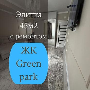 1 бөлмө, 45 м², Элитка, 9 кабат, Евроремонт — 1