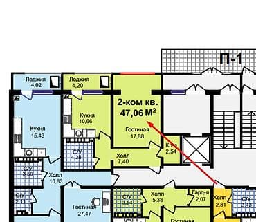 квартира алам: 1 комната, 47 м², 1 этаж, Дизайнерский ремонт — 7