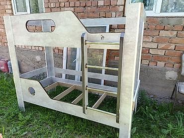 Двухъярусная детская кровать, ЛДСП, цвет - Серый