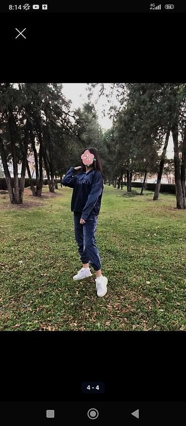 Женский спортивный костюм в тёмно‑синем цвете. - Верх: лёгкая