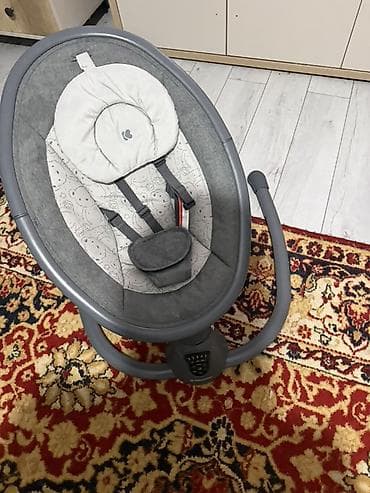 люлка ош: Детская приставная кроватка, Б/у, С колесиками, цвет - Серый — 6