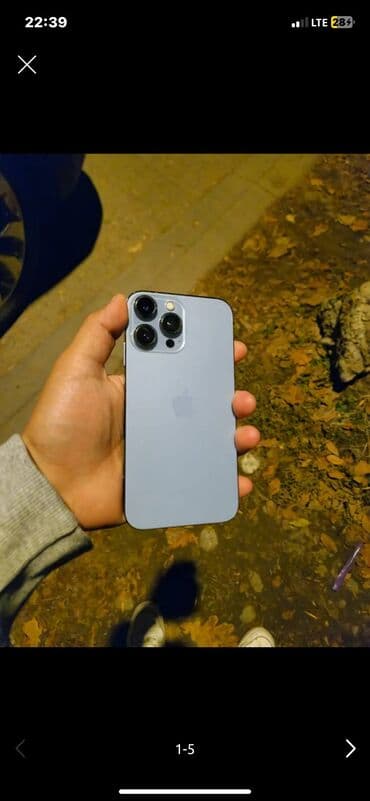 Аудиотехника: IPhone 13 Pro, Колдонулган, 128 ГБ, Blue Titanium, 87 % — 1