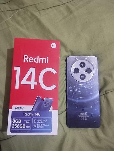 redmi 14 ultra: Redmi, Redmi 14C, Б/у, 256 ГБ, цвет - Синий, 2 SIM — 1