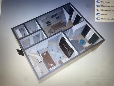 central park: 2 комнаты, 61 м², 13 этаж, Готовая ПСО (под самоотделку) — 2