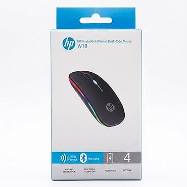 Стол компьютерлери жана комлектөөчүлөр: Беспроводная мышь HP W10 (Dual Mode) - Два режима подключения: 2.4 — 1