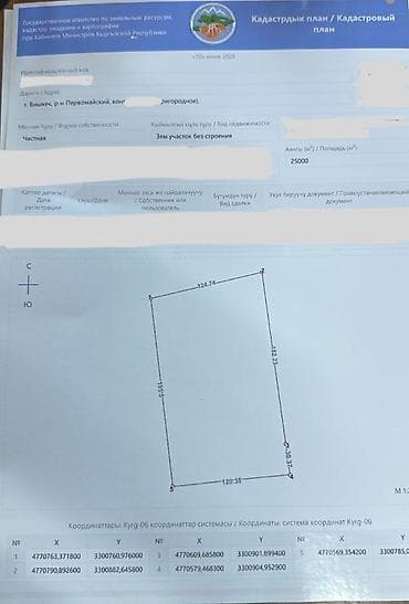 үй жер: 250 соток, Айыл чарба үчүн, Сатып алуу-сатуу келишими — 3