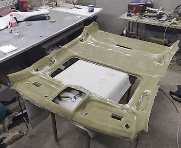 восстановление кожаных сидений: Обшивка потолка — 1