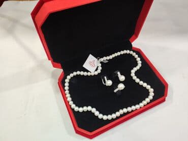 самые красивые свадебные платья в мире: Серебряный Набор + Бусы Жемчуг Серебро 925 Дизайн Италия качество — 4