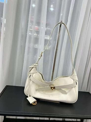 рем: Сумка-хобо из гладкой натуральной кожи, минималистичный дизайн нонейм — 2