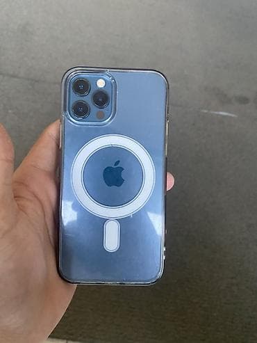 IPhone 12 Pro, Б/у, 128 ГБ, Pacific Blue, Чехол
