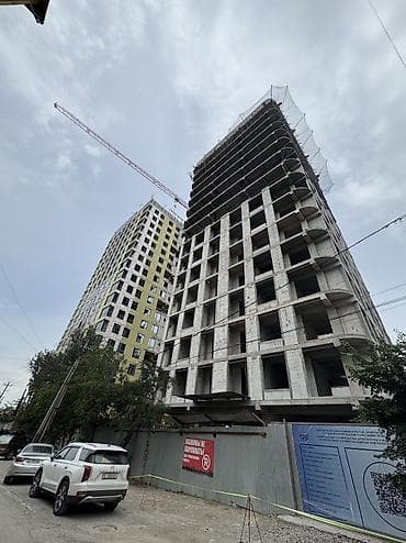 Продажа квартир: 3 комнаты, 102 м², Ак-Кеме (старый аэропорт) Элитка, 16 этаж, ПСО (под самоотделку) — 3