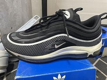 аир макс 97: Мужские кроссовки, 41.5, 42, Nike, Б/у, цвет - Черный — 1