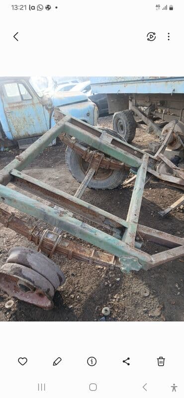 двух мостовой тягач: От прицепа трактора балка с рессорами колесы — 7