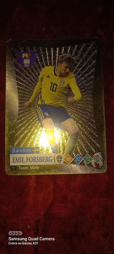 Искусство и коллекционирование: Коллекционная карточка футболиста Emil Forsberg (Sweden) – серия — 1