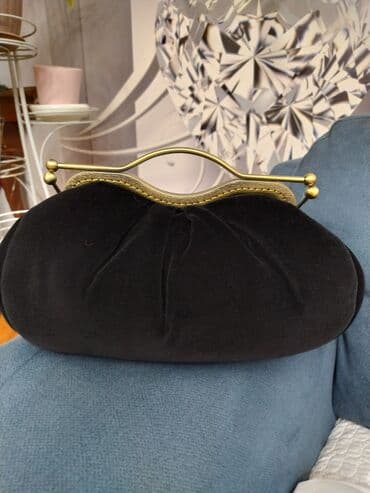 купить мужской клатч из натуральной кожи ручной работы: Продаю бархатный редикюль сумочку, новая, черного цвета размер 30×15 — 13