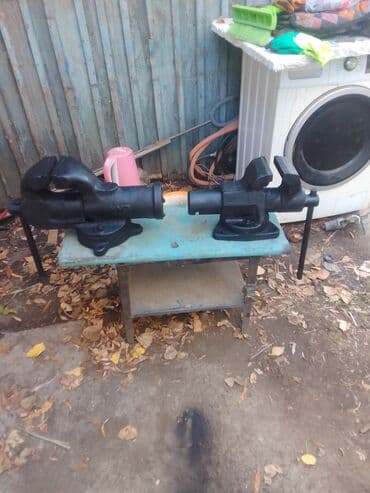 электро генератор: Тиски слесарные, массивные, на верстачном креплении — комплект из двух — 1