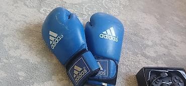 Перчатки: Боксерские перчатки adidas, синие - Классическая форма с — 1