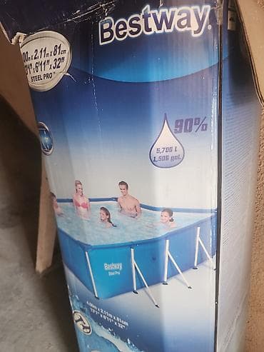 Прямоугольный каркасный бассейн Bestway Steel Pro. - Размер: 4,00 × — 1