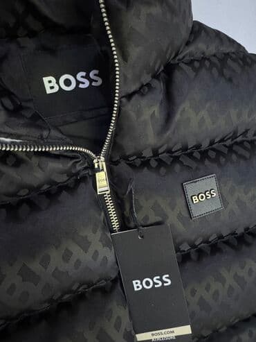 брендовые мужские спортивные костюмы из турции: Мужская куртка, S, Boss, Новый, цвет - Черный, Самовывоз — 1