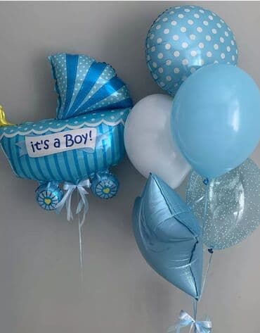 купить гелевый балон для шаров: Геливые шары Шарики на заказ Выписка из роддома День рождения Юбилей — 5