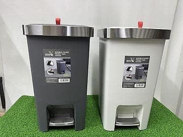 Хозтовары: Педальное мусорное ведро Double Cover Trash Can - Объемы: 15 л и 25 л — 2
