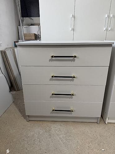 детская кроватка и комод: Комод для одежды, Новый, Без зеркала, ЛДСП, цвет - Белый, Серый, Бежевый, Самовывоз, Платная доставка — 9