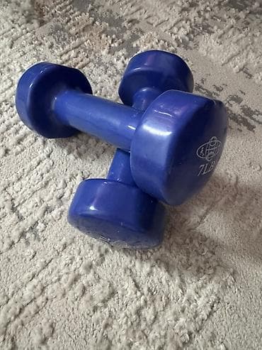 Спорт жана эс алуу: Гантели виниловые, пара - Вес каждой: 7 lb (около 3,2 кг) — — 2