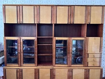 Уличное освещение: Стенка-шкаф, Тип стенки-шкафа: Модульная, Для зала, Особенности: Для хранения посуды — 3