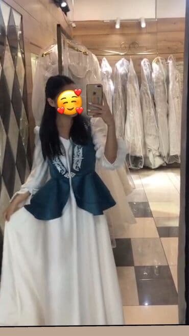 свадебные платья оптом бишкек: Платье на кыз узатуу, 2XL, Новый, цвет - Белый — 3