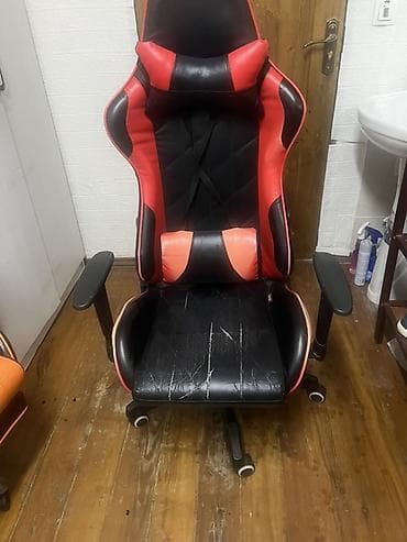 купить кресло для компьютера: Игровое кресло, Новый, С колесиками, цвет - Черный, Экокожа — 3