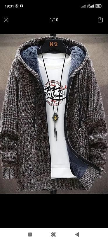 Мужские тёплые куртки/кофты на молнии - Модели: вязаные худи с