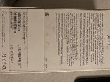 айфо 10: IPhone X, Б/у, 64 ГБ, Space Gray, Коробка, 72 % — 8