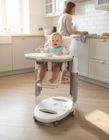 электронная кресло качалка для малыша: Детский стул, Пластик, цвет - Белый, Бесплатная доставка — 2