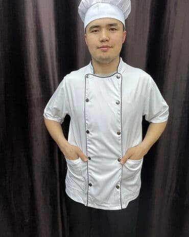 Белый поварской китель ткань туран дышный оптом и в розницу ✔️