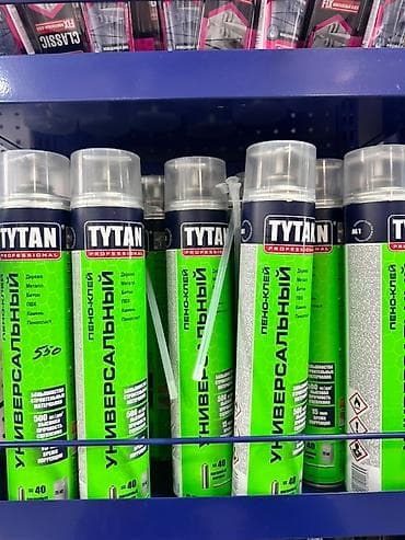 Универсальный пено-клей Tytan Professional предназначен для склеивания at lalafo.kg Универсальный пено-клей Tytan Professional предназначен для склеивания
