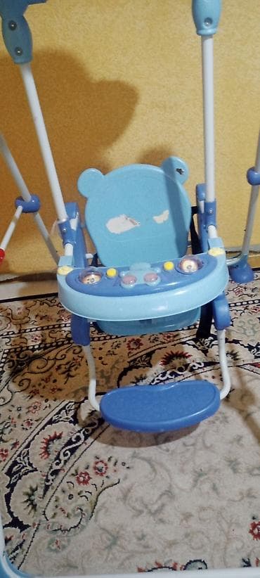 железный бассейн: Детские напольные качели с тентом она - Тип: напольные качели для — 2