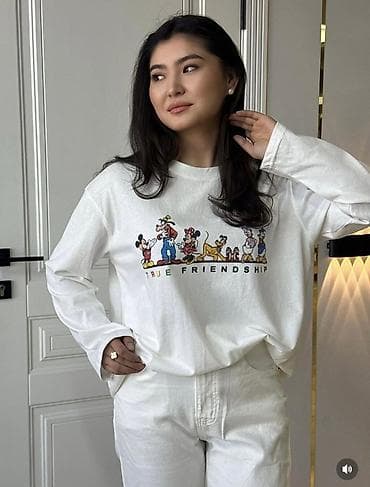 футболки с длинными рукавами: Лонгслив, цвет - Белый, Стандарт — 2