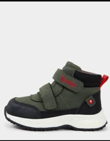 обувь женская большие размеры: Детские осенне‑зимние ботинки Tombi - Цвет: хаки с черными и белыми — 2