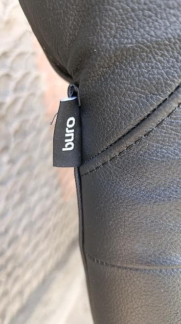 Офисные кресла: Офисное кресло, С колесиками, цвет - Черный, Экокожа — 3