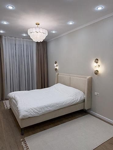 Спальный гарнитур, Двуспальная кровать, Металл, цвет - Бежевый