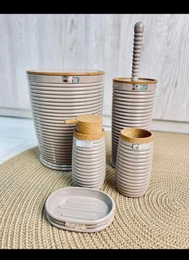 Набор аксессуаров для ванной комнаты okyanus изготовлен из