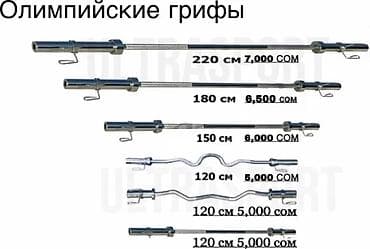 Олимпийские грифы - Прямой гриф 220 см — 7 000 сом - Прямой гриф