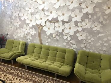 мебель из турции: Комплект мягкой мебели, Б/у, Самовывоз, цвет - Зеленый — 4