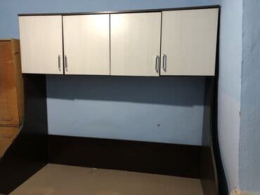 кухонный шкаф напольный: Кире бериш үчүн гарнитур, Колдонулган, Шкаф, ДСП, Өзү алып кетүү, Акылуу жеткирүү, түсү - Саргыч боз — 2