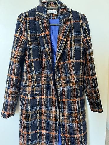 мужской плащ длинный: Пальто, Классика, Осень-весна, Твид, По колено, В клетку, S — 3