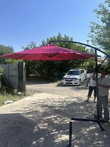 зонтик: Козырёк-зонт для сада/террасы с боковой стойкой - Тип: подвесной — 7
