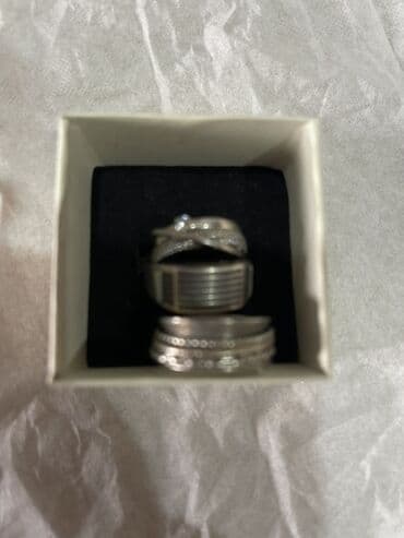 аксессуары для свадебного платья: Кольцо, Коктейльное, Проба 925, Женские, Топаз, Циркон, Новый — 3